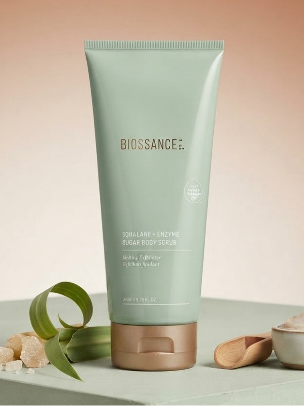 NIB Biossance Squalane + Enzyme Sugar Body Scrub 6.76 oz / 200 mL